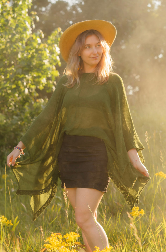 Fluido Light Gauze Cover Up Top Lobos Del Mar Clothing