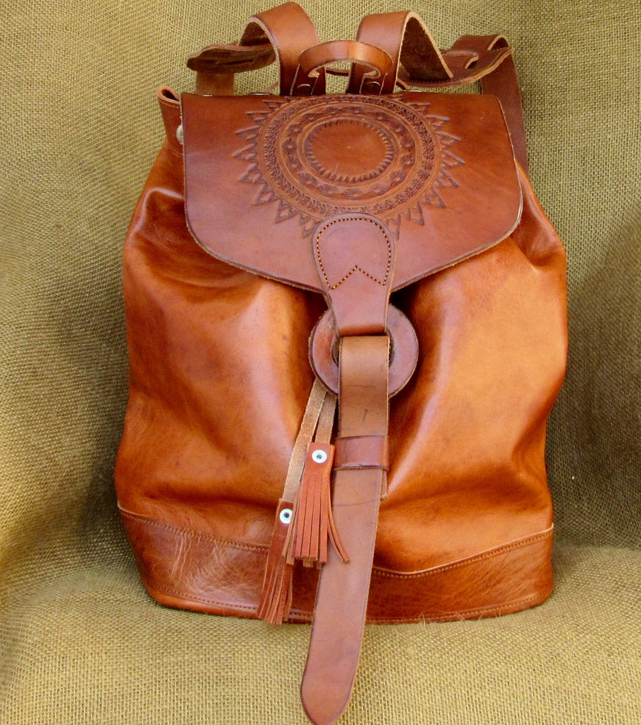 benzol leather backpacks Leather Hand Tooled Backpacks – Lobos Del Mar Clothing