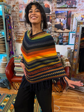 Colors from the Earth Alpaca Poncho