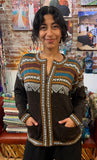 Alpaca Blend Zip Up Sweater