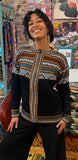 Alpaca Blend Zip Up Sweater