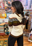 Alpaca Blend Zip Up Hooded Sweater