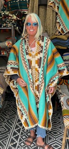 100% Wool Big Hombre Ponchos from Ecuador