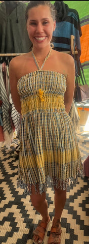 Bahia Gaviota Mini Beach Dress with Fringe