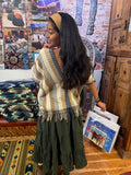 Hand Loomed Oversized V-Neck Blouse