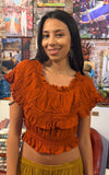 Romantic Oaxacan Elastic Neck Blouse