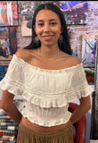 Romantic Oaxacan Elastic Neck Blouse