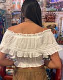 Romantic Oaxacan Elastic Neck Blouse