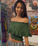 Romantic Oaxacan Elastic Neck Blouse