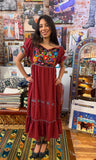 Chiapas Linen Embroidered Dress