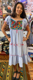 Chiapas Linen Embroidered Dress