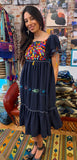 Chiapas Linen Embroidered Dress