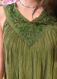 Monse V Neck Embroidered Dress