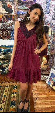 Monse V Neck Embroidered Dress