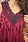 Monse V Neck Embroidered Dress