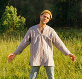 Hermoso - Long Sleeve Hand Woven Cotton Shirt