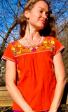 Chapalla Embroidered Traditional Mexican blouse