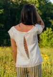 Damiana Elegant Crochet Organic Cotton Top