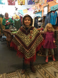 Kids' Alpaca Poncho with Fringe