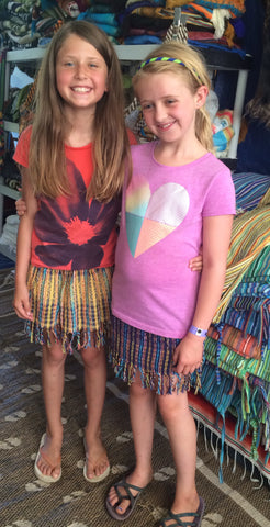 Kid's Oljas Handwoven Skirts with Fringe
