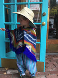 Kids' Alpaca Poncho with Fringe